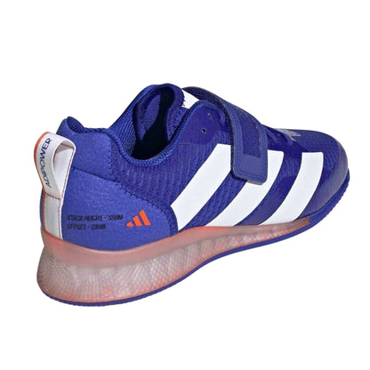Blue-White-Orange - Back - Adidas Childrens-Kids Adipower Weight Lifting Shoes
