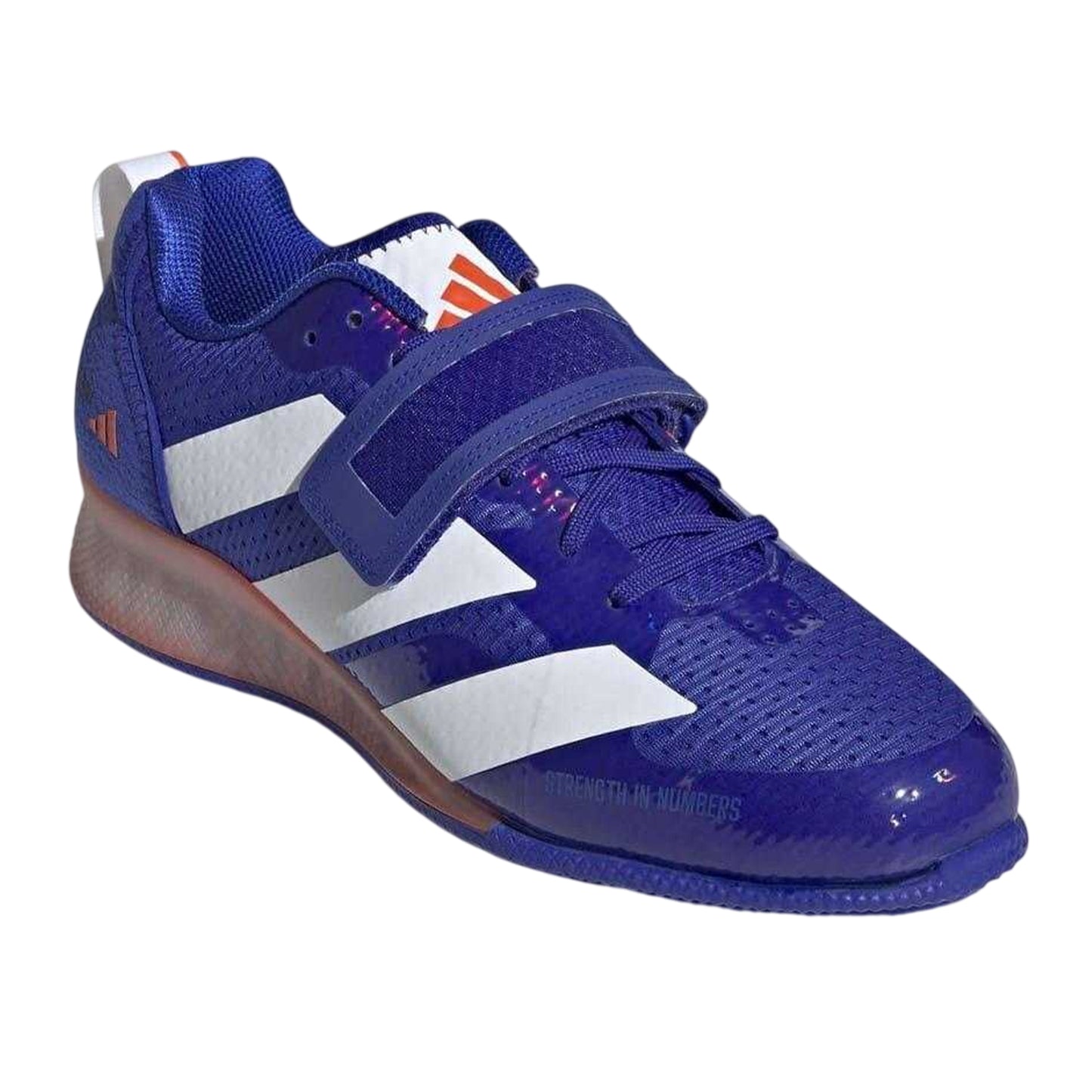 Blue-White-Orange - Front - Adidas Childrens-Kids Adipower Weight Lifting Shoes