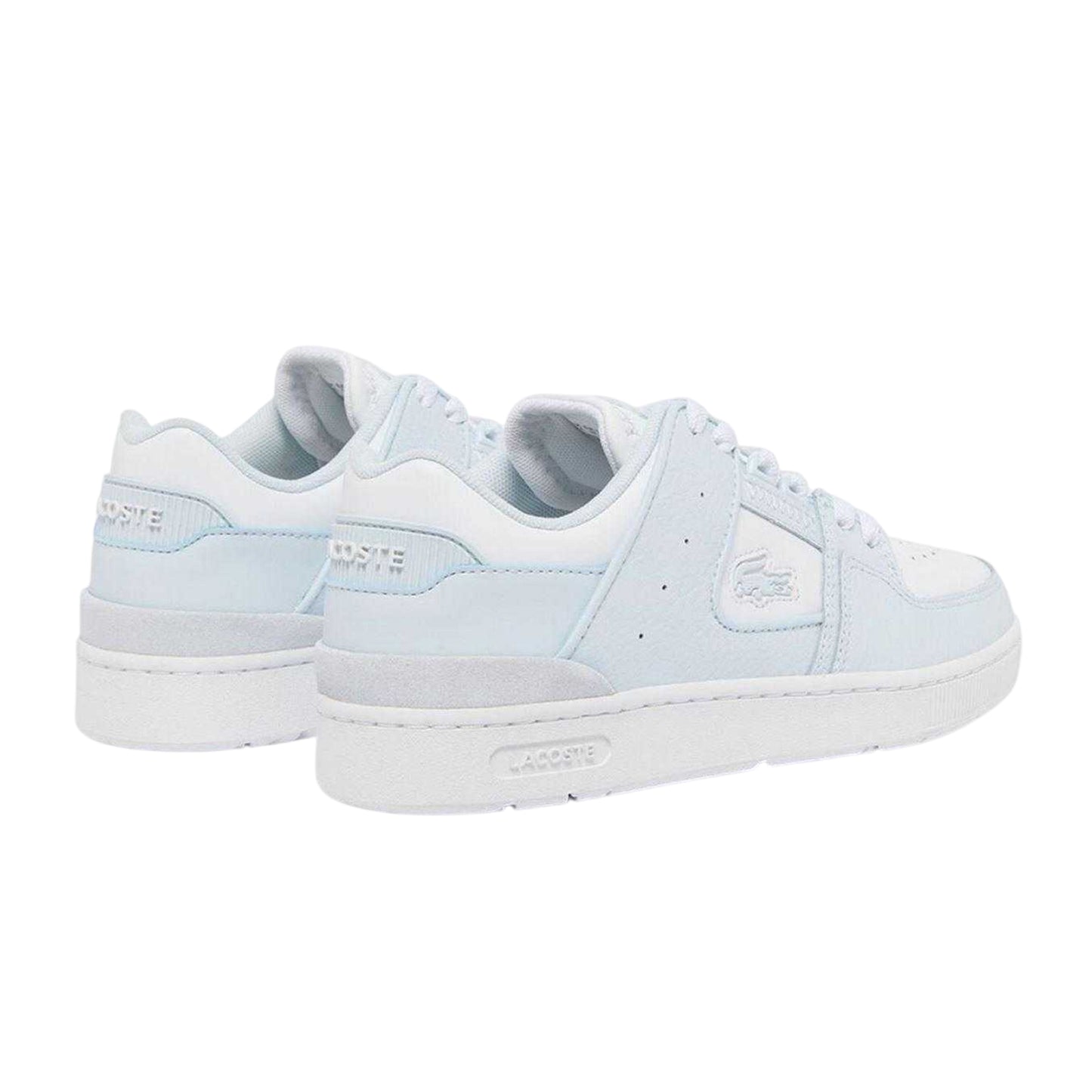 Blue-White - Back - Lacoste Womens-Ladies Court Cage Leather Trainers