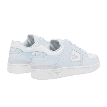 Blue-White - Back - Lacoste Womens-Ladies Court Cage Leather Trainers