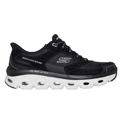 Black - Side - Skechers Womens-Ladies Paradisevalley Glide-Step Trainers