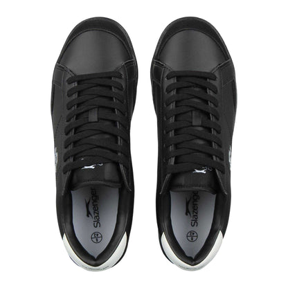 Black-White - Side - Slazenger Mens Court Trainers