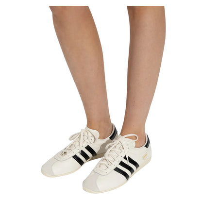 White-Black - Lifestyle - Adidas Womens-Ladies Paris 3 Stripes Leather Trainers