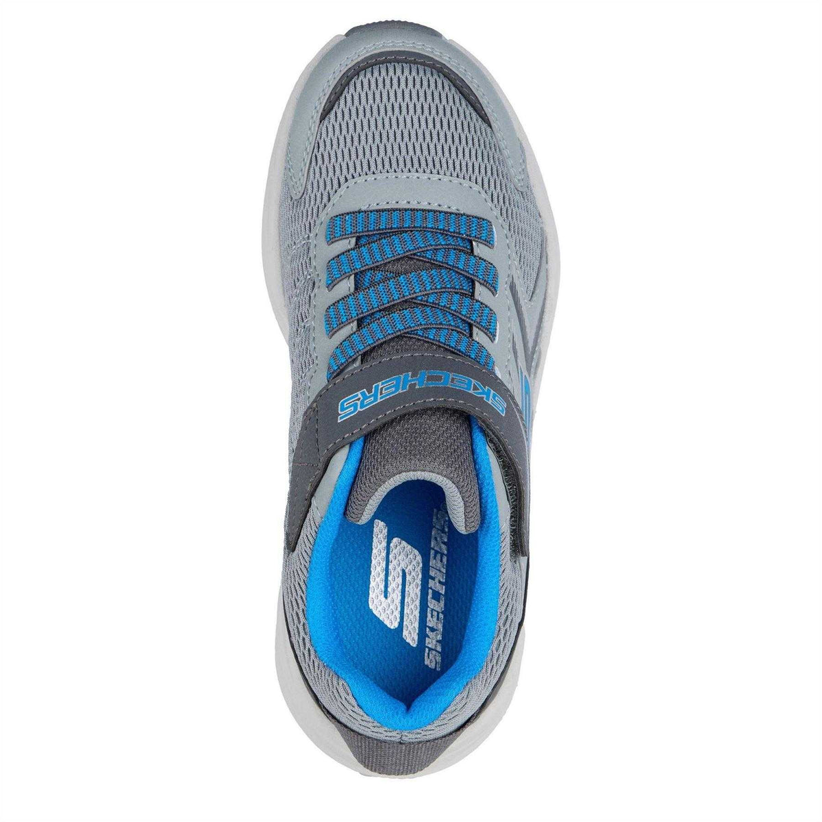 Grey-Blue - Lifestyle - Skechers Boys Microspec Tread Trainers