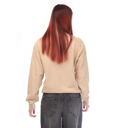 Beige - Back - Ambush Womens-Ladies Crew Neck Sweatshirt
