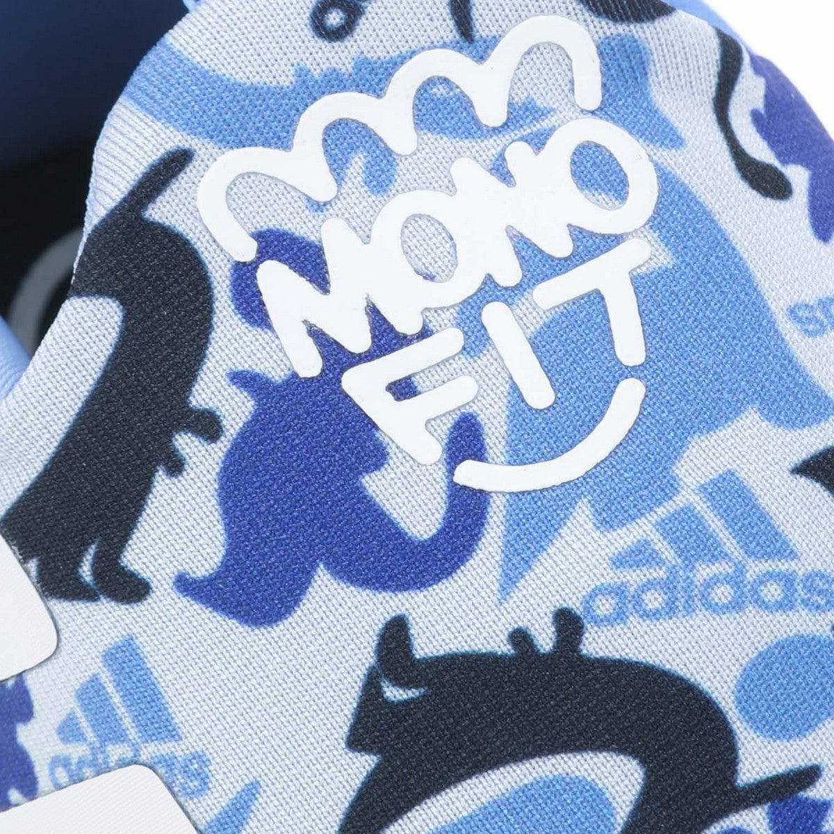 Blue-White - Pack Shot - Adidas Childrens-Kids Monofit Slip-on Trainers
