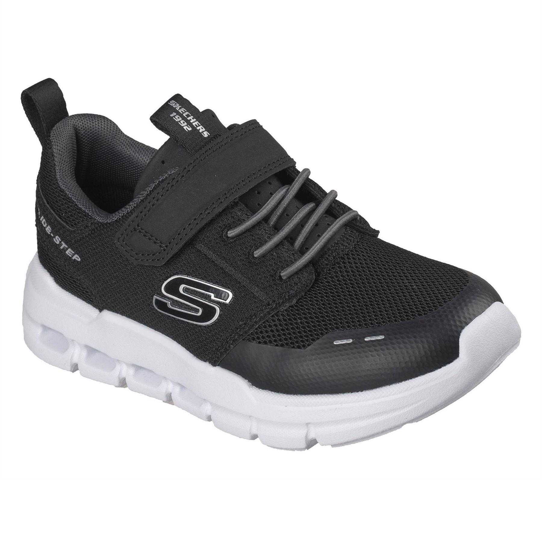 Black - Front - Skechers Boys Glide Step Flow Flow Trainers