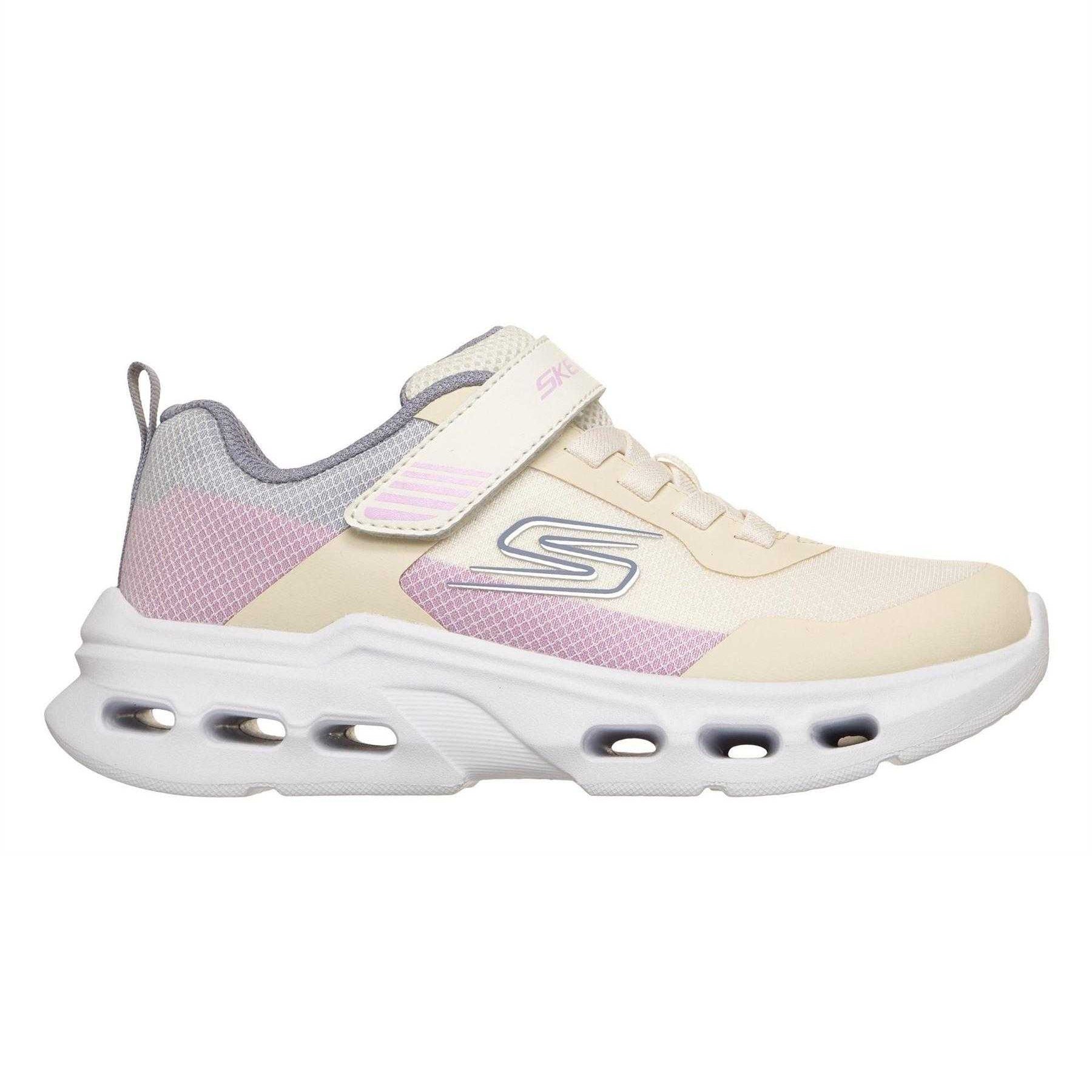 Natural - Side - Skechers Childrens-Kids Glide Step Drift Trainers