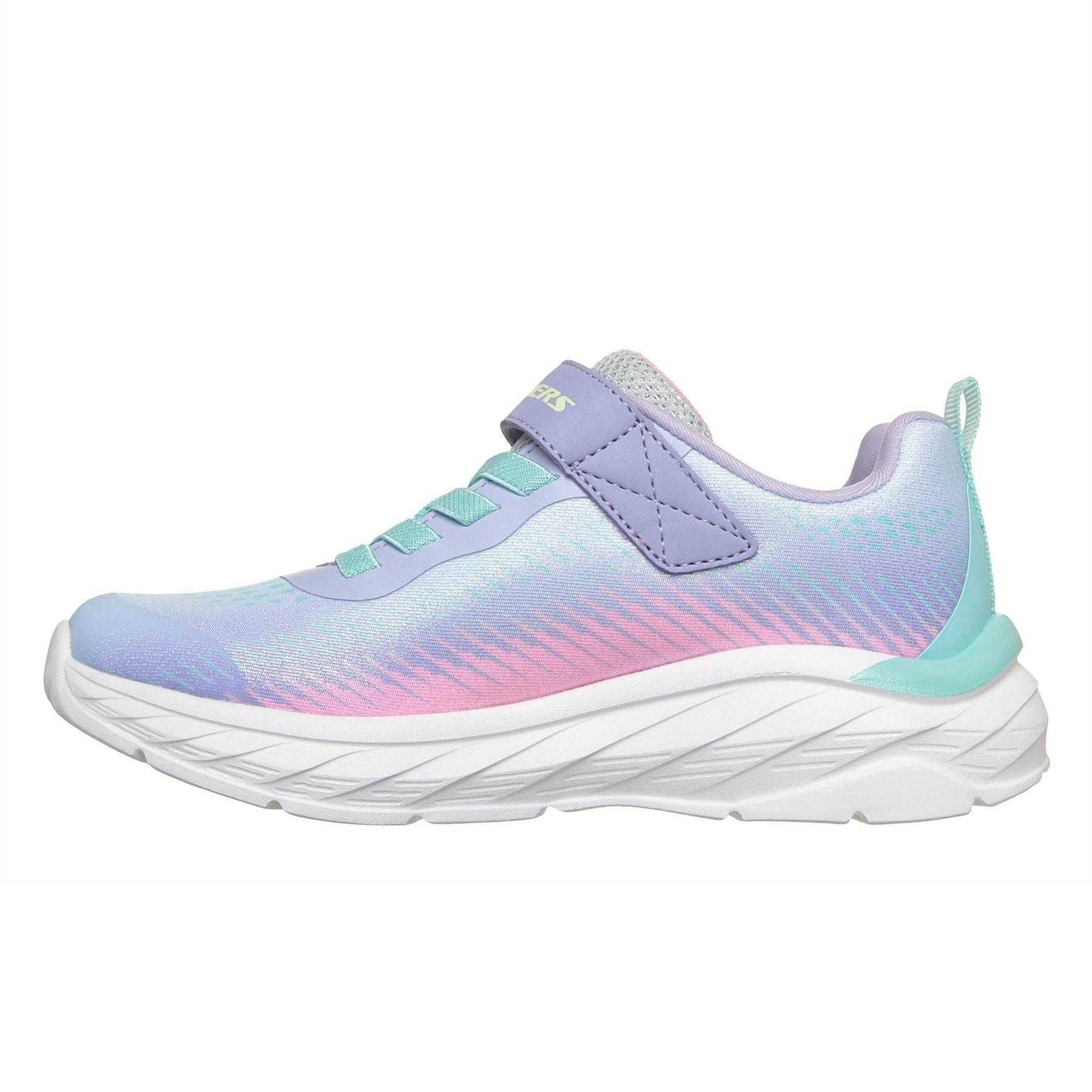 Lavender-Multicoloured - Back - Skechers Girls Boundless Ombre Mesh Trainers