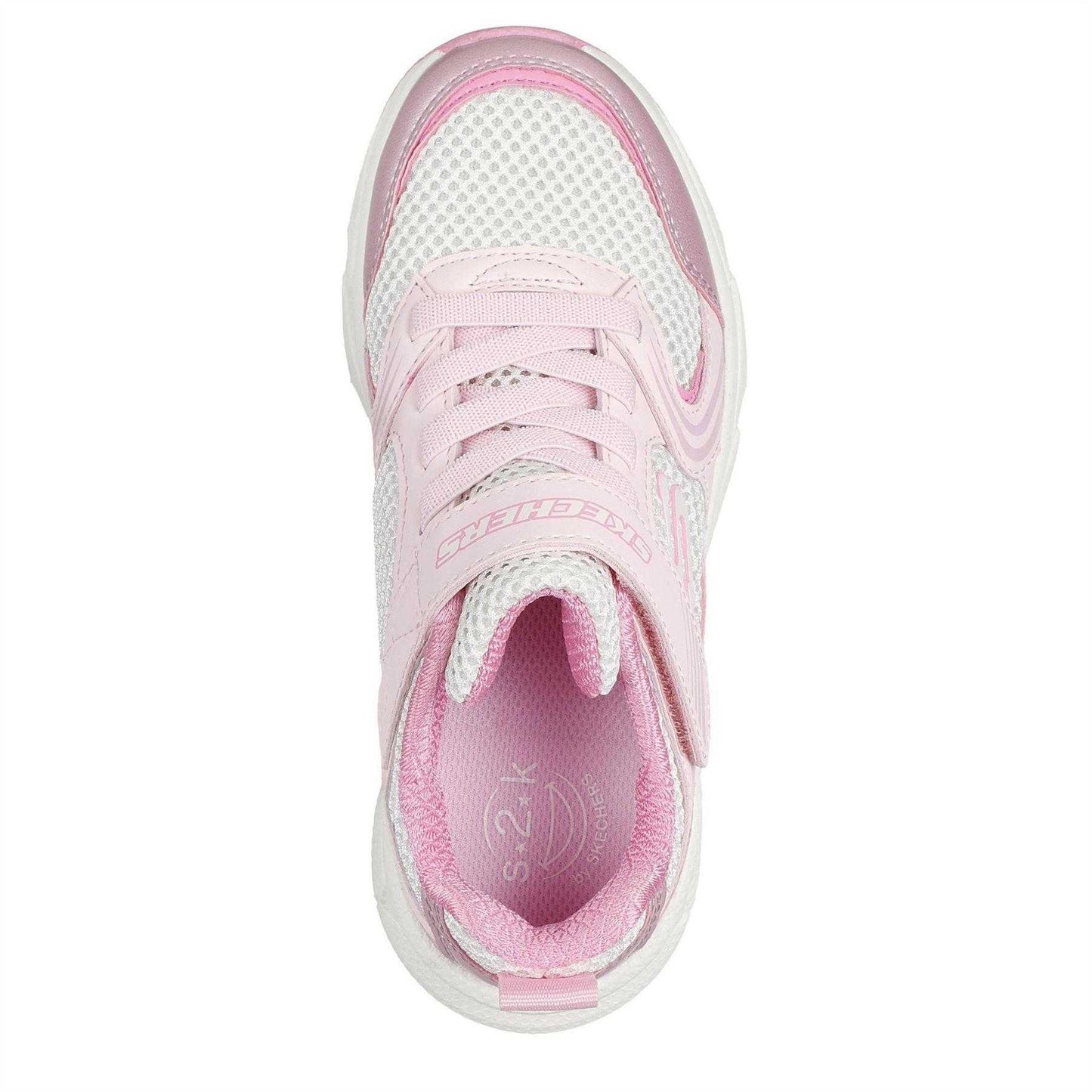 Pink - Pack Shot - Skechers Girls Graph Retro Low Trainers