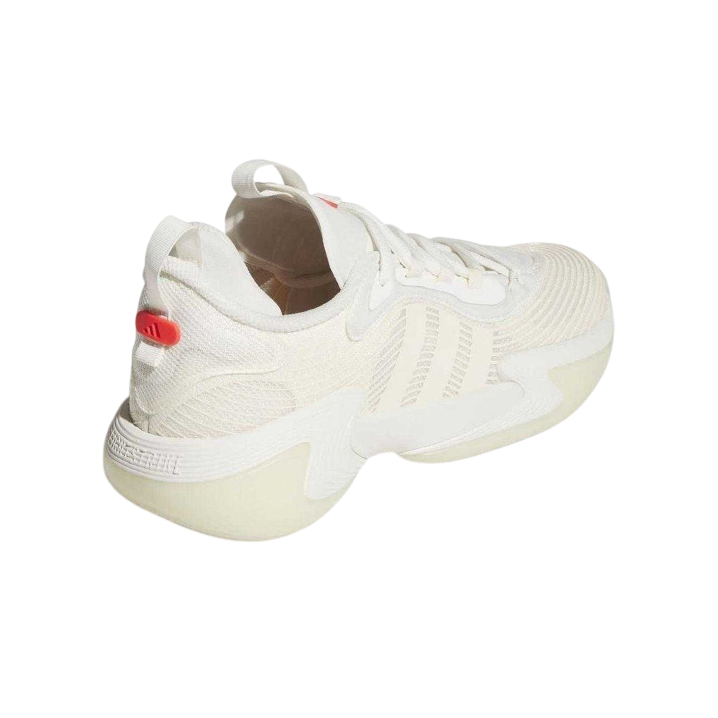 White-Red - Back - Adidas Womens-Ladies Exhibit Select 2.0 Synthetic Basketball Shoes