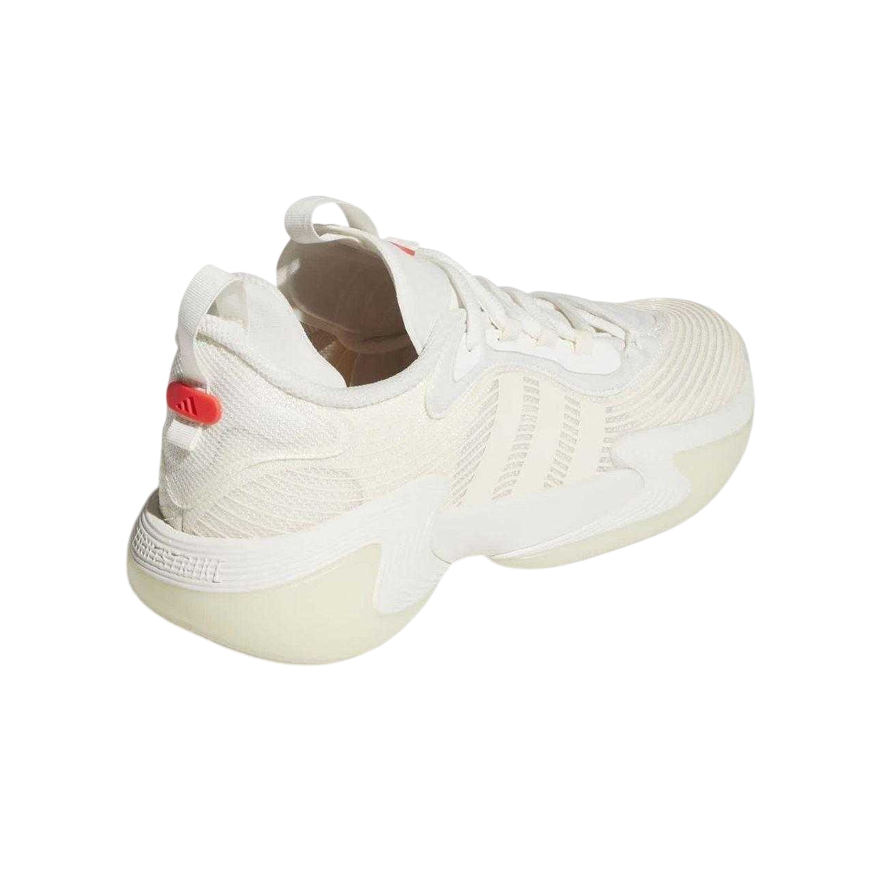 White-Red - Back - Adidas Womens-Ladies Exhibit Select 2.0 Synthetic Basketball Shoes