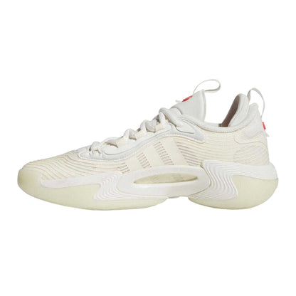 White-Red - Side - Adidas Womens-Ladies Exhibit Select 2.0 Synthetic Basketball Shoes