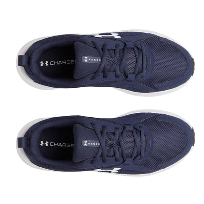 Navy-White - Side - Under Armour Mens Assert 11 Trainers