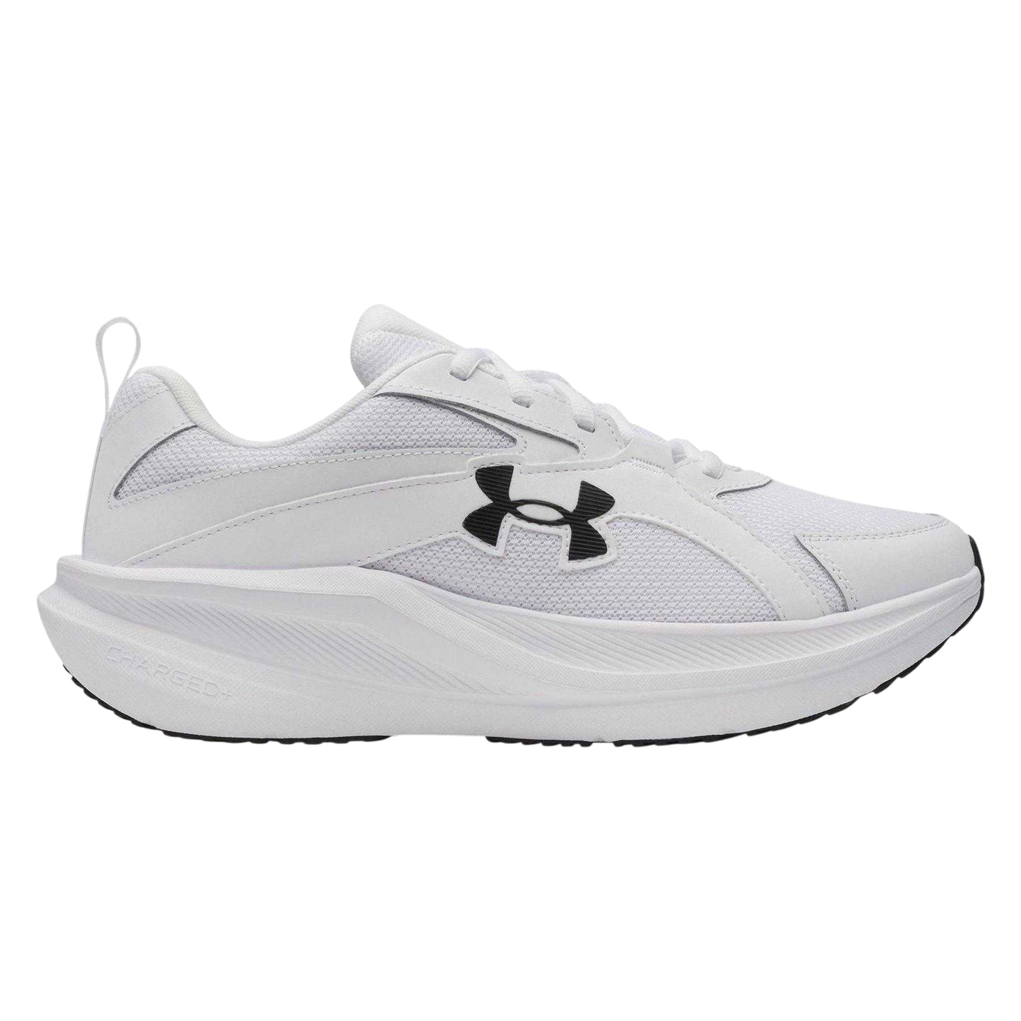 White-Black - Front - Under Armour Mens Assert 11 Trainers