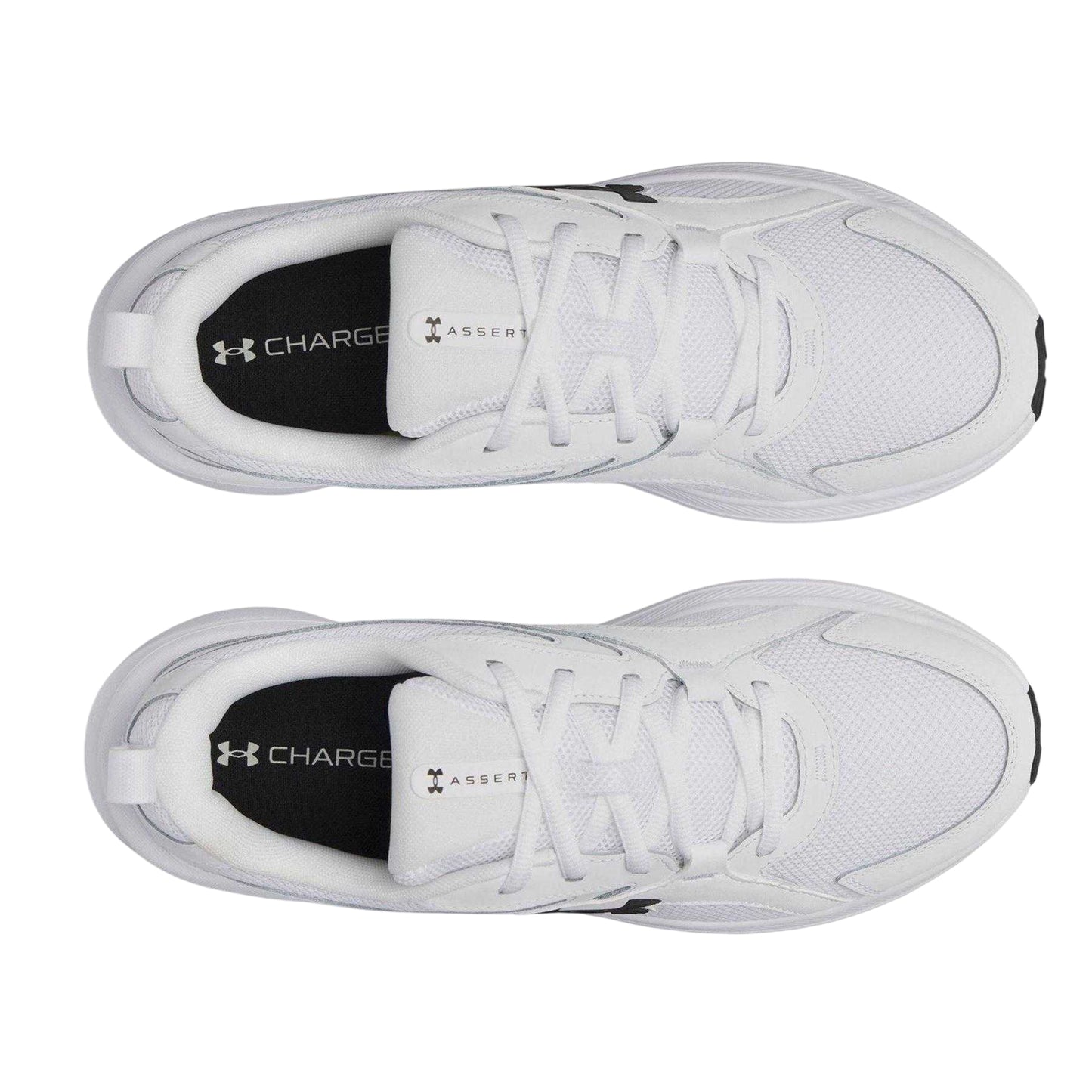 White-Black - Side - Under Armour Mens Assert 11 Trainers