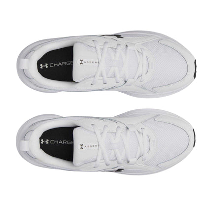 White-Black - Side - Under Armour Mens Assert 11 Trainers