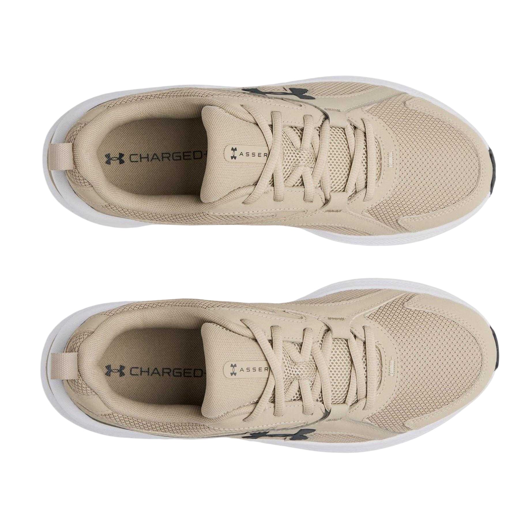 Khaki - Side - Under Armour Mens Assert 11 Trainers