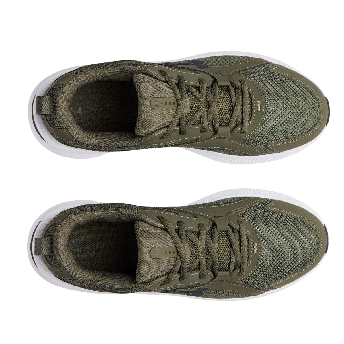 Marine-White - Side - Under Armour Mens Assert 11 Trainers