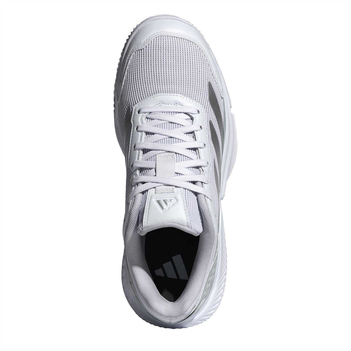 White - Pack Shot - Adidas Womens-Ladies Courtquick Cloudfoam Padel Shoes