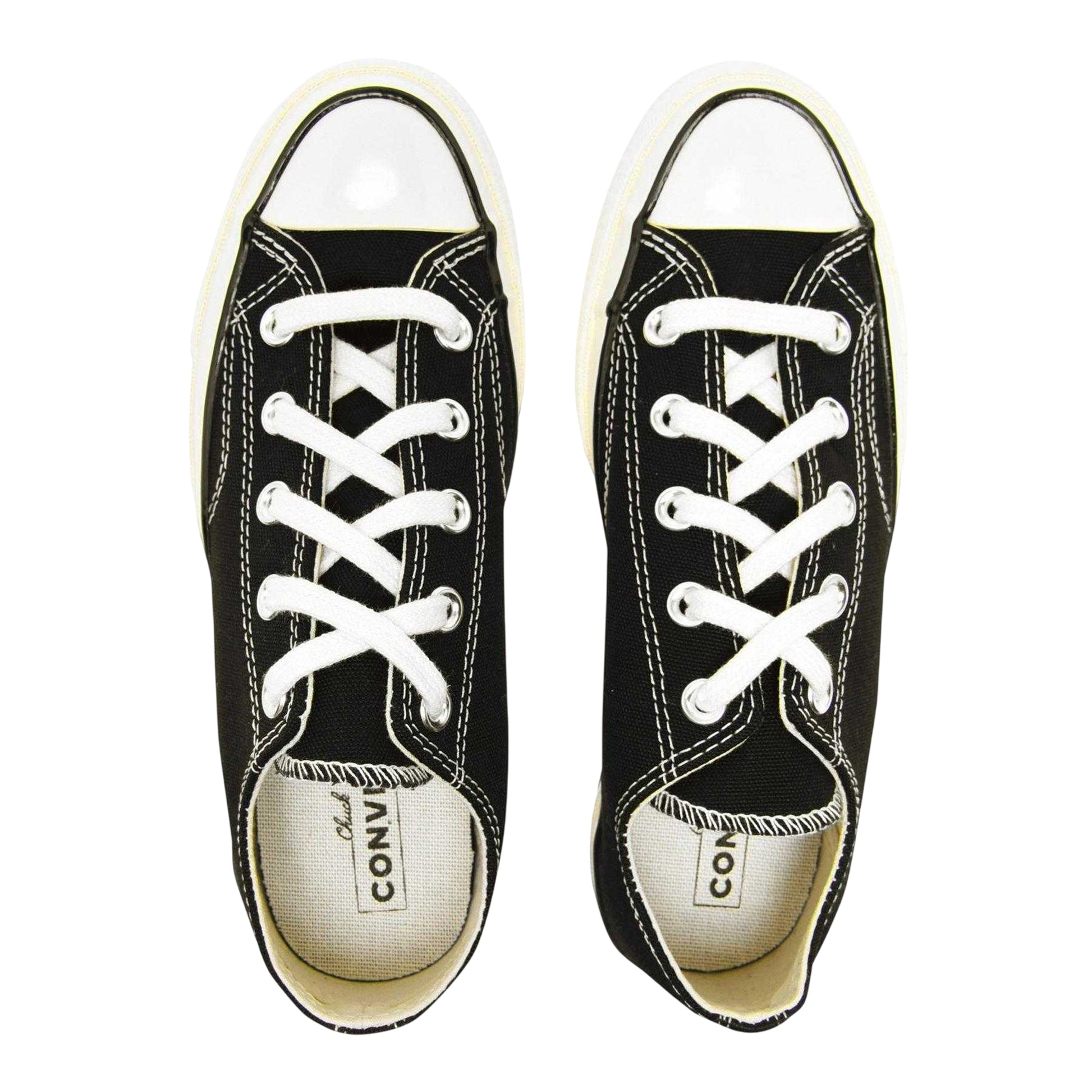 Black-Egret - Lifestyle - Converse Womens-Ladies Chuck 70 Canvas Trainers