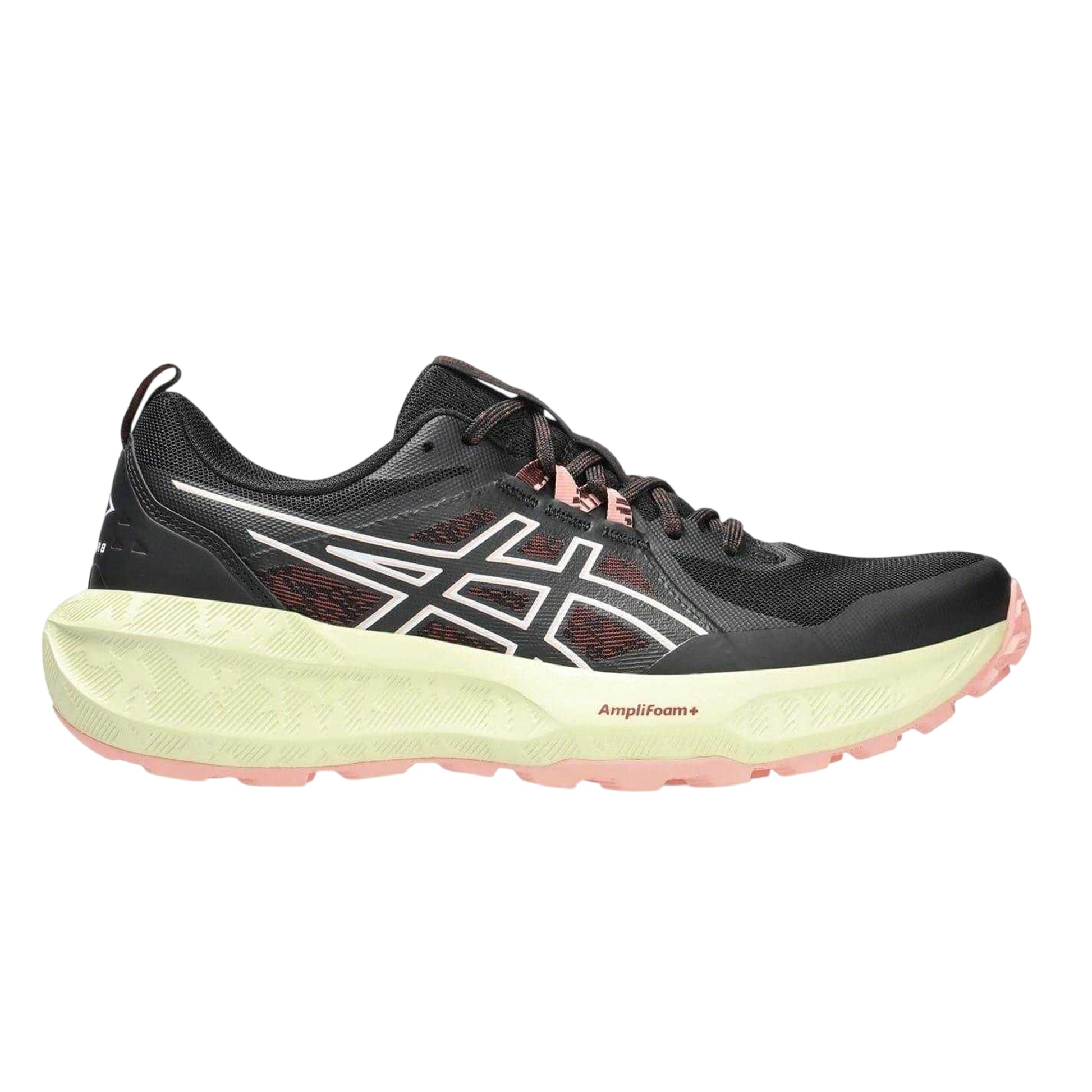 Black-White - Lifestyle - Asics Womens-Ladies Gel Sonoma 8 Running Shoes