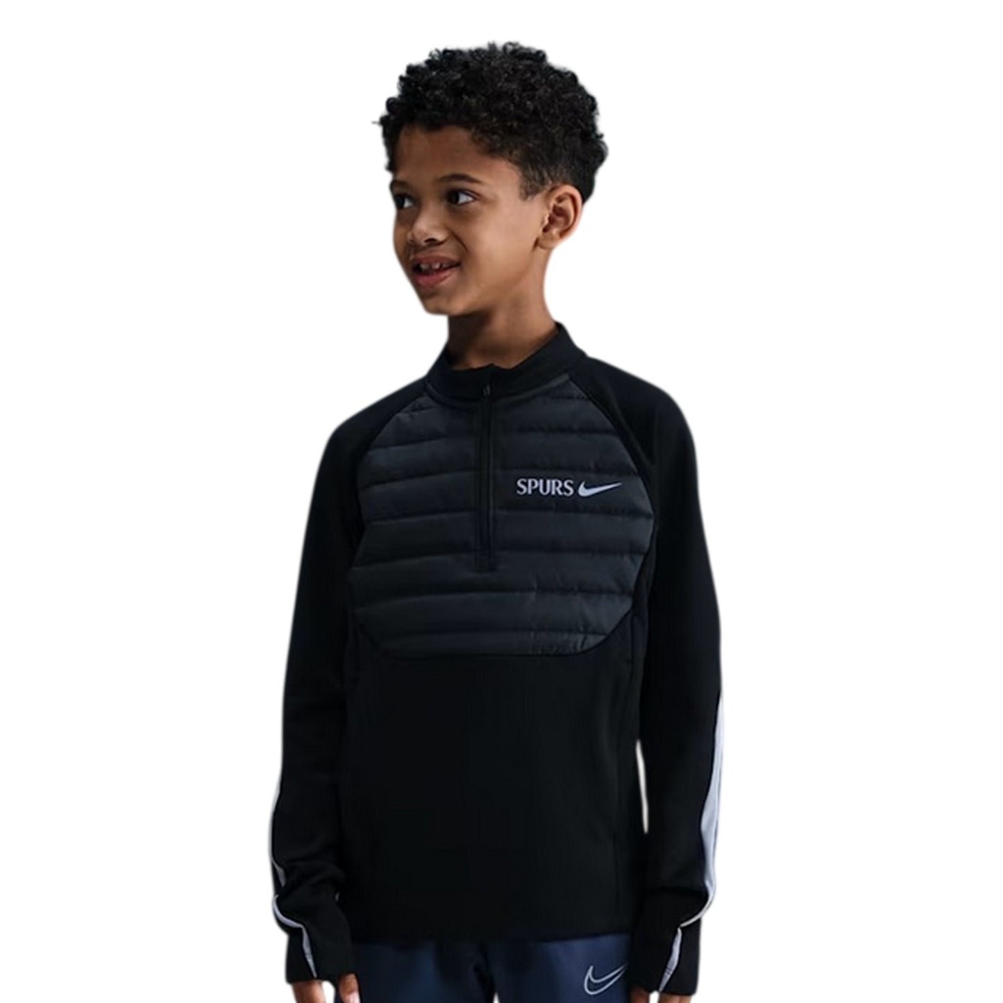 Black-Blue - Front - Nike Childrens-Kids Warrior Tottenham Hotspur FC Winter Drill Top