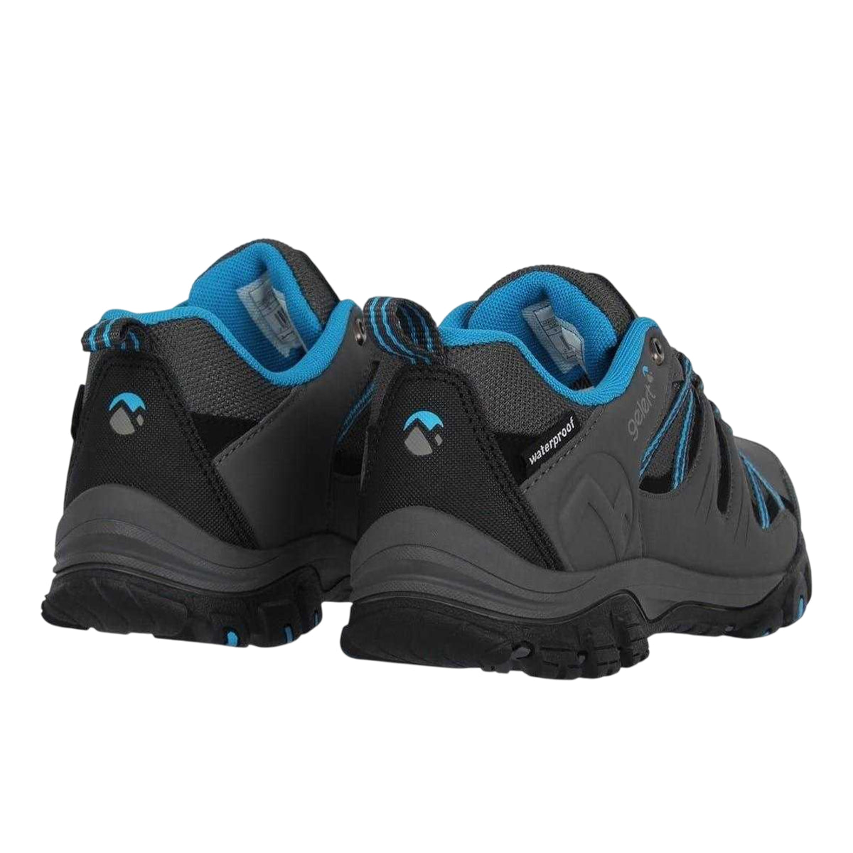 Charcoal-Blue - Back - Gelert Childrens-Kids Horizon Waterproof Walking Shoes