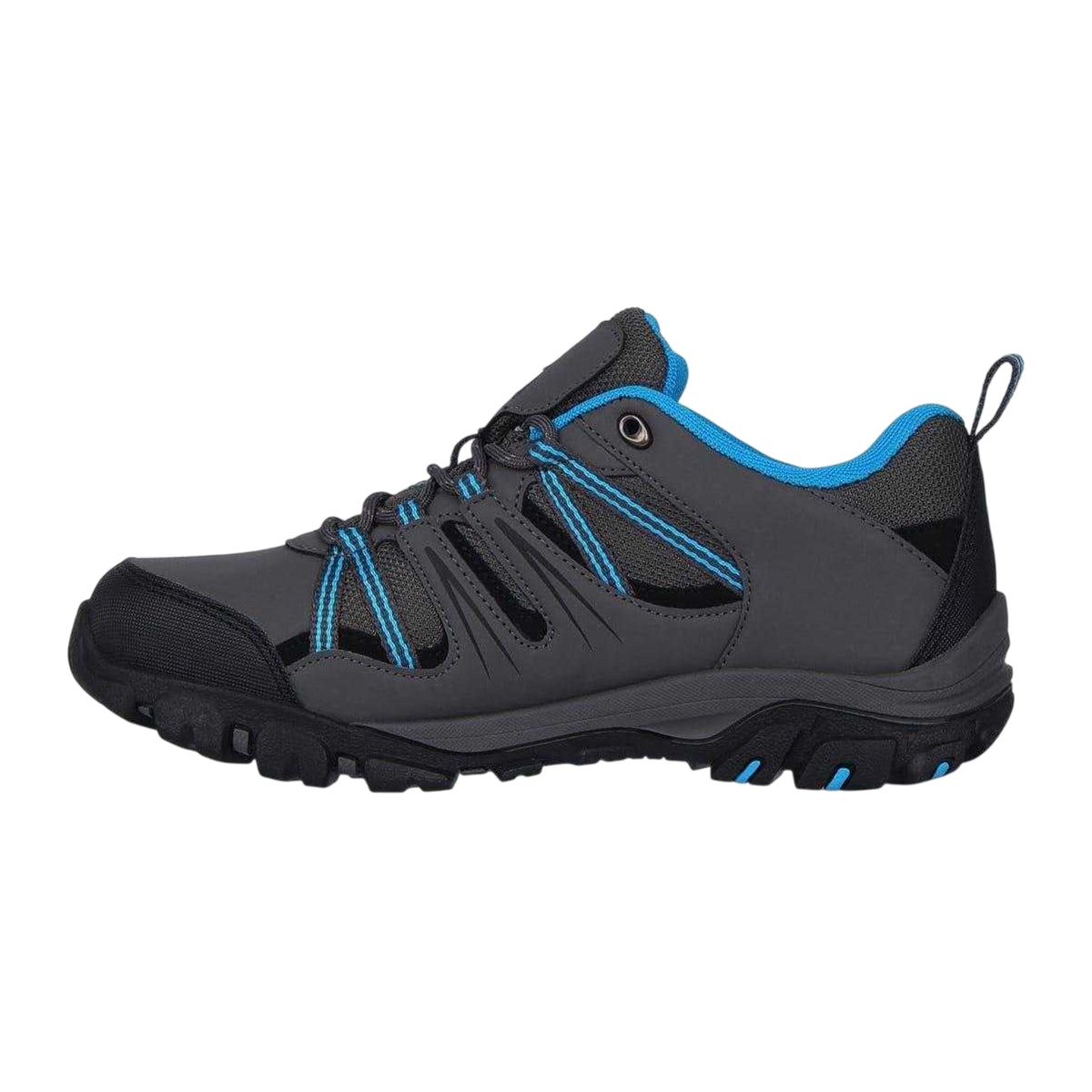 Charcoal-Blue - Side - Gelert Childrens-Kids Horizon Waterproof Walking Shoes
