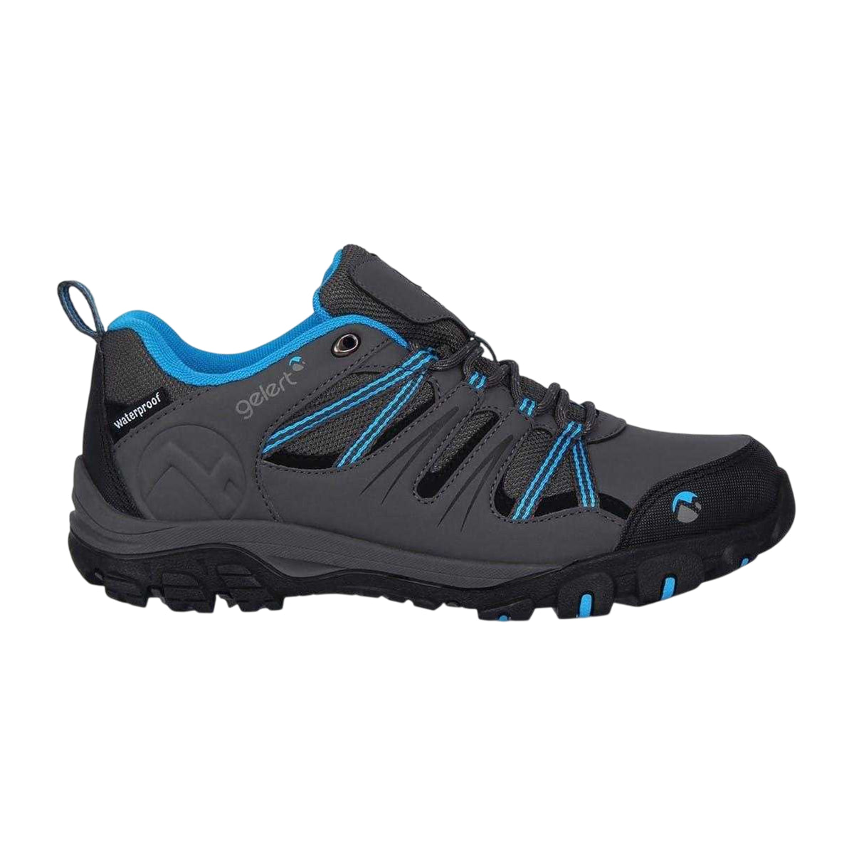 Charcoal-Blue - Lifestyle - Gelert Childrens-Kids Horizon Waterproof Walking Shoes