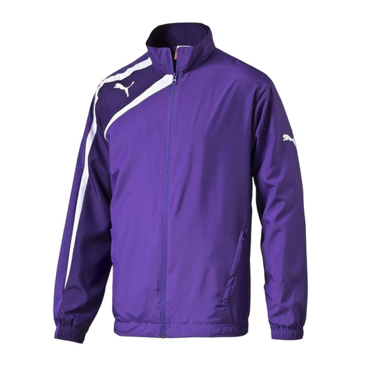 Purple - Front - Puma Boys Team Logo Woven Jacket