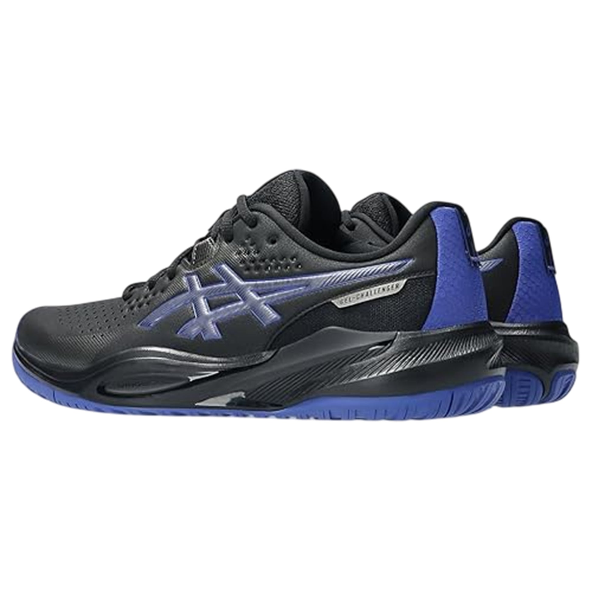 Black-Dark Cobalt - Back - Asics Mens Challenger 15 Tennis Shoes