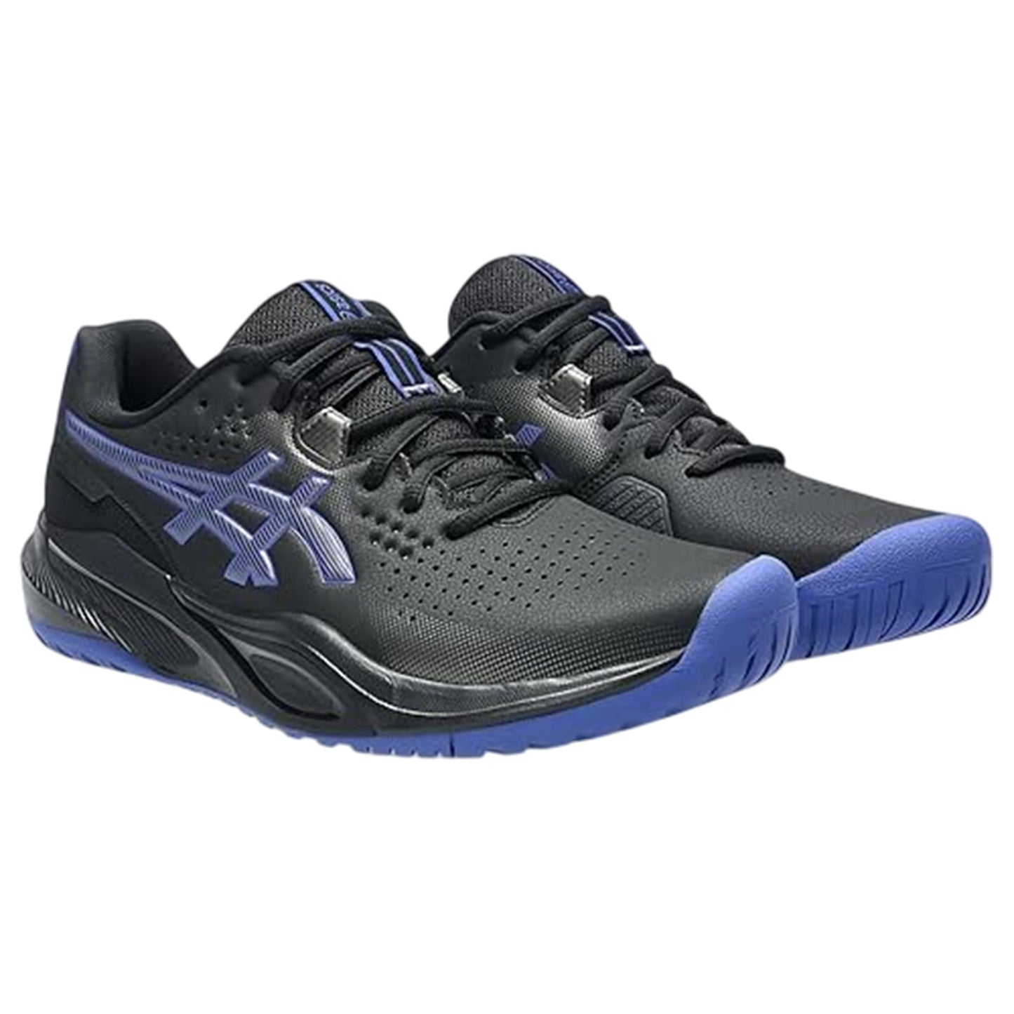 Black-Dark Cobalt - Front - Asics Mens Challenger 15 Tennis Shoes