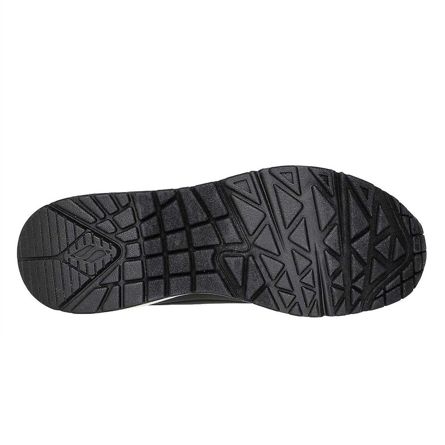 Black-Metallic - Lifestyle - Skechers Womens-Ladies Uno Stand On Air Wedge Trainers
