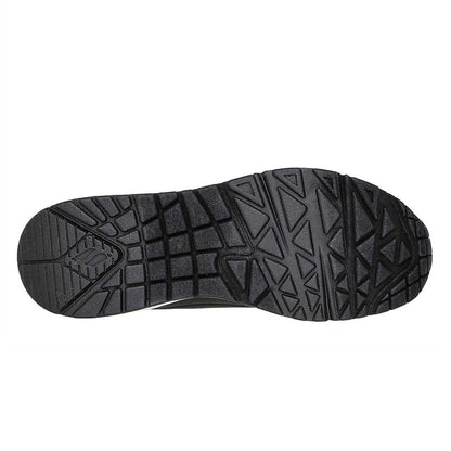 Black-Metallic - Lifestyle - Skechers Womens-Ladies Uno Stand On Air Wedge Trainers
