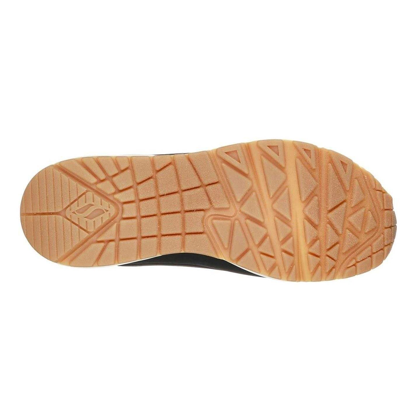Black-White - Lifestyle - Skechers Womens-Ladies Uno Stand On Air Wedge Trainers