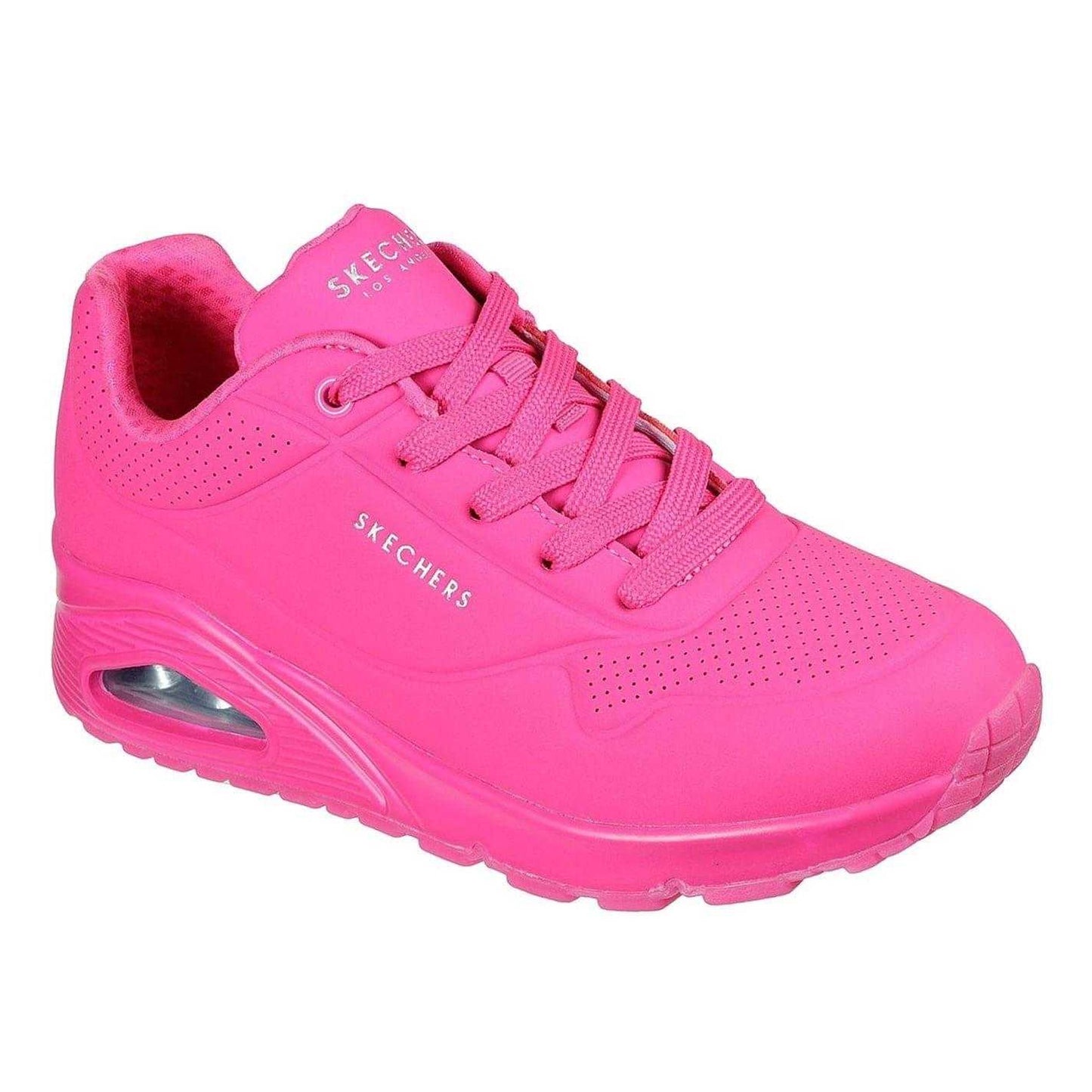 Hot Pink - Front - Skechers Womens-Ladies Uno Stand On Air Wedge Trainers