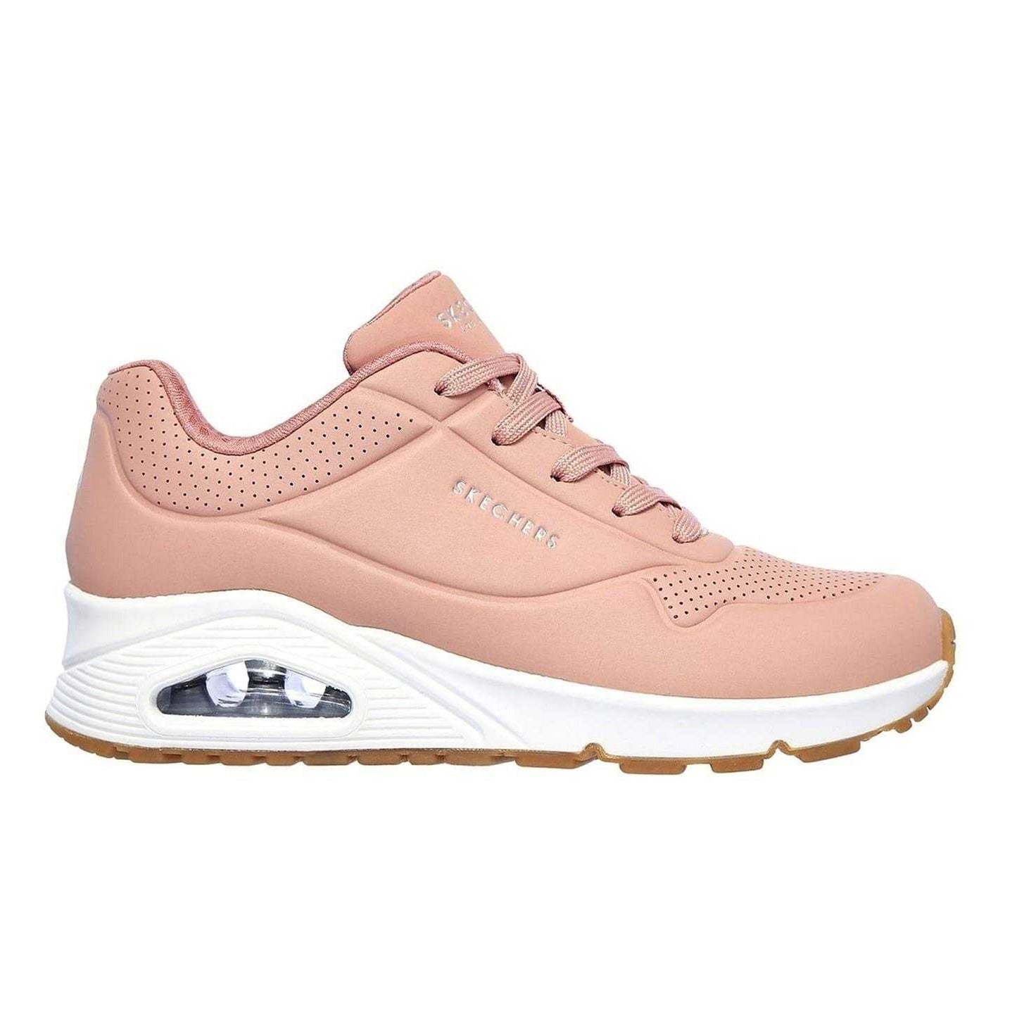 Rose - Front - Skechers Womens-Ladies Uno Stand On Air Wedge Trainers