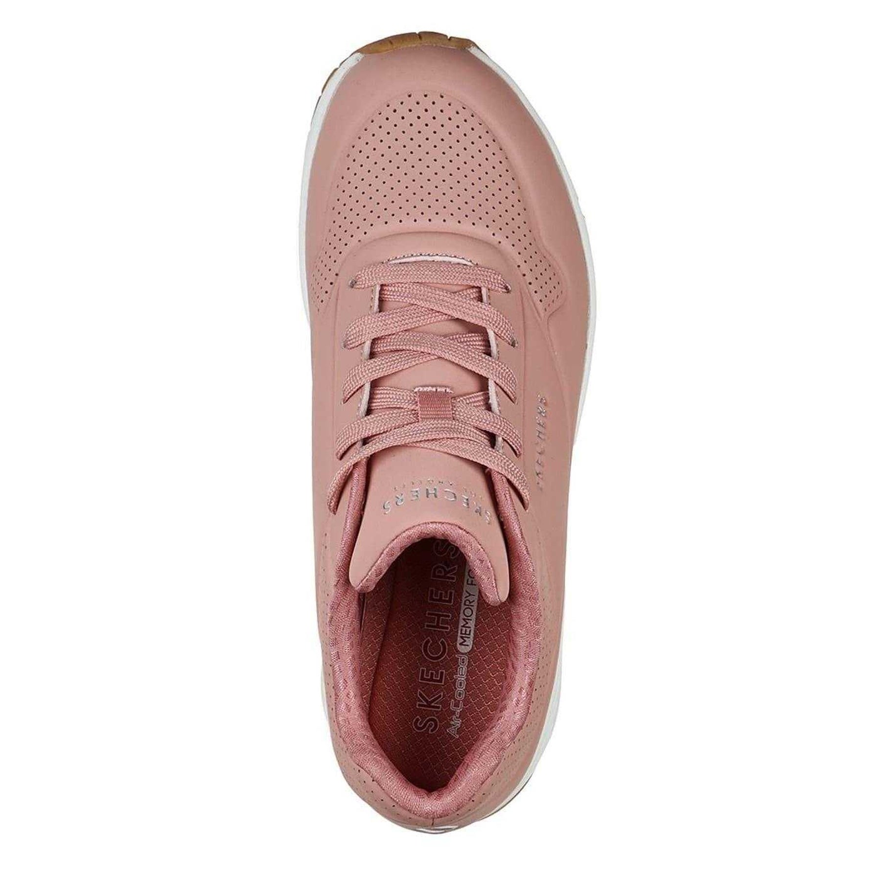 Rose - Side - Skechers Womens-Ladies Uno Stand On Air Wedge Trainers