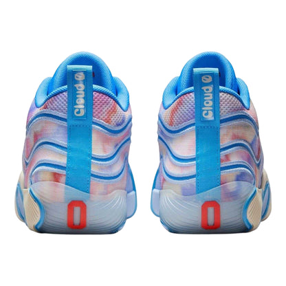 Blue-Ivory Tie Dye - Back - Air Mens Tie Dye Basketball Shoes