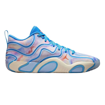 Blue-Ivory Tie Dye - Lifestyle - Air Mens Tie Dye Basketball Shoes