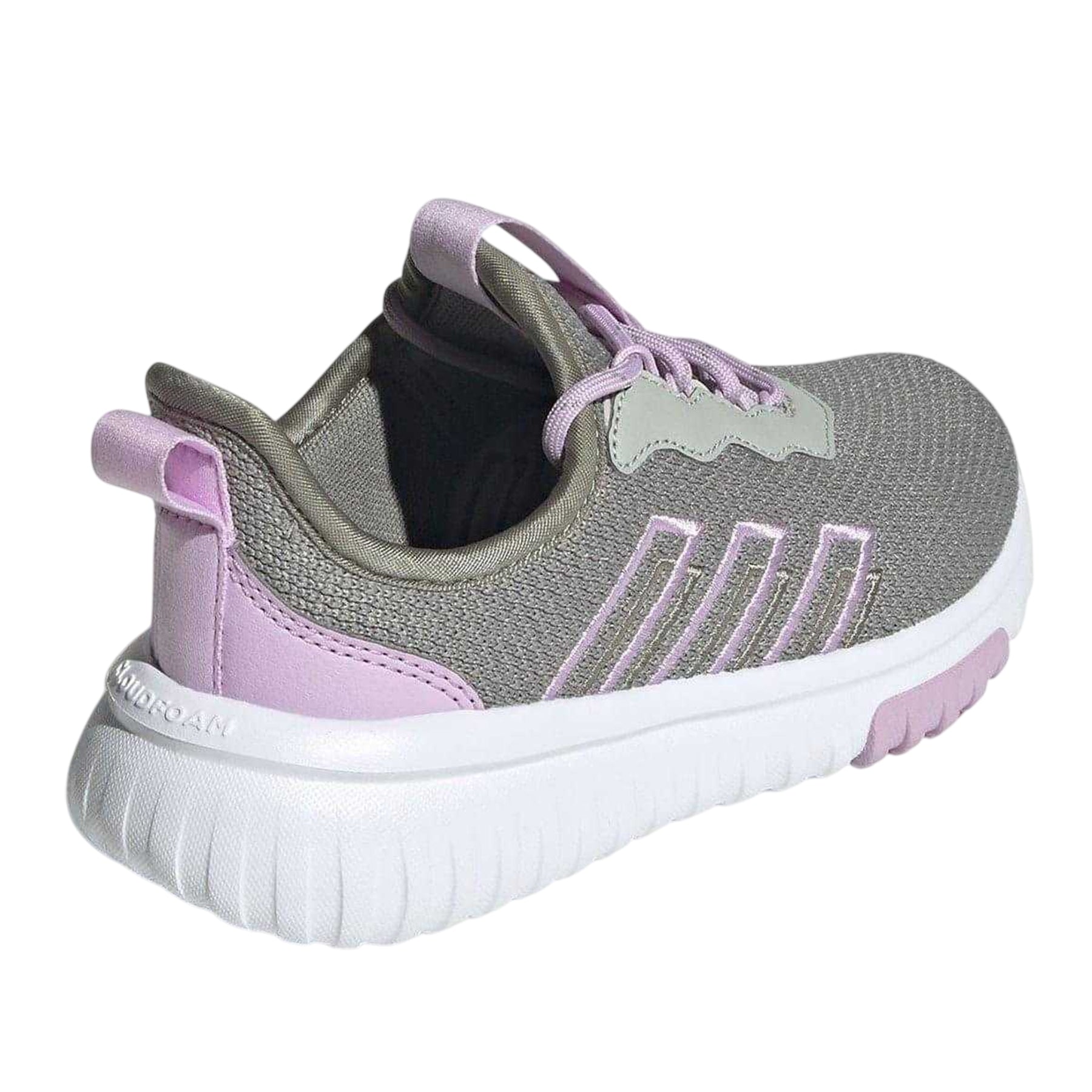 Grey-Lilac - Back - Adidas Childrens-Kids Kaptir 4.0 Low Cut Trainers