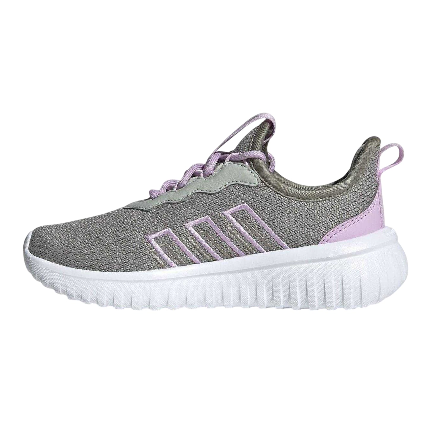 Grey-Lilac - Side - Adidas Childrens-Kids Kaptir 4.0 Low Cut Trainers