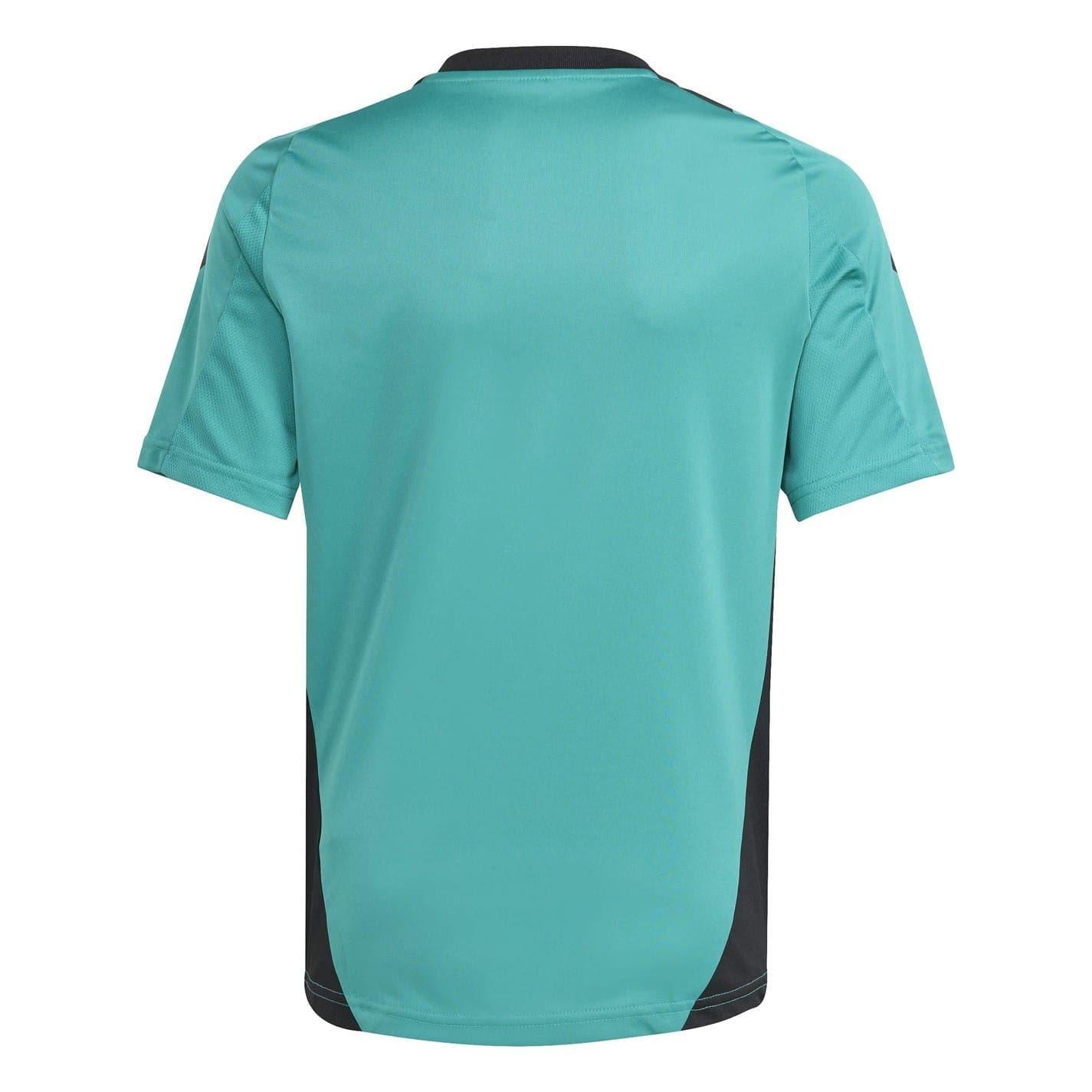 Teal - Back - Adidas Childrens-Kids New Zealand All Blacks T-Shirt