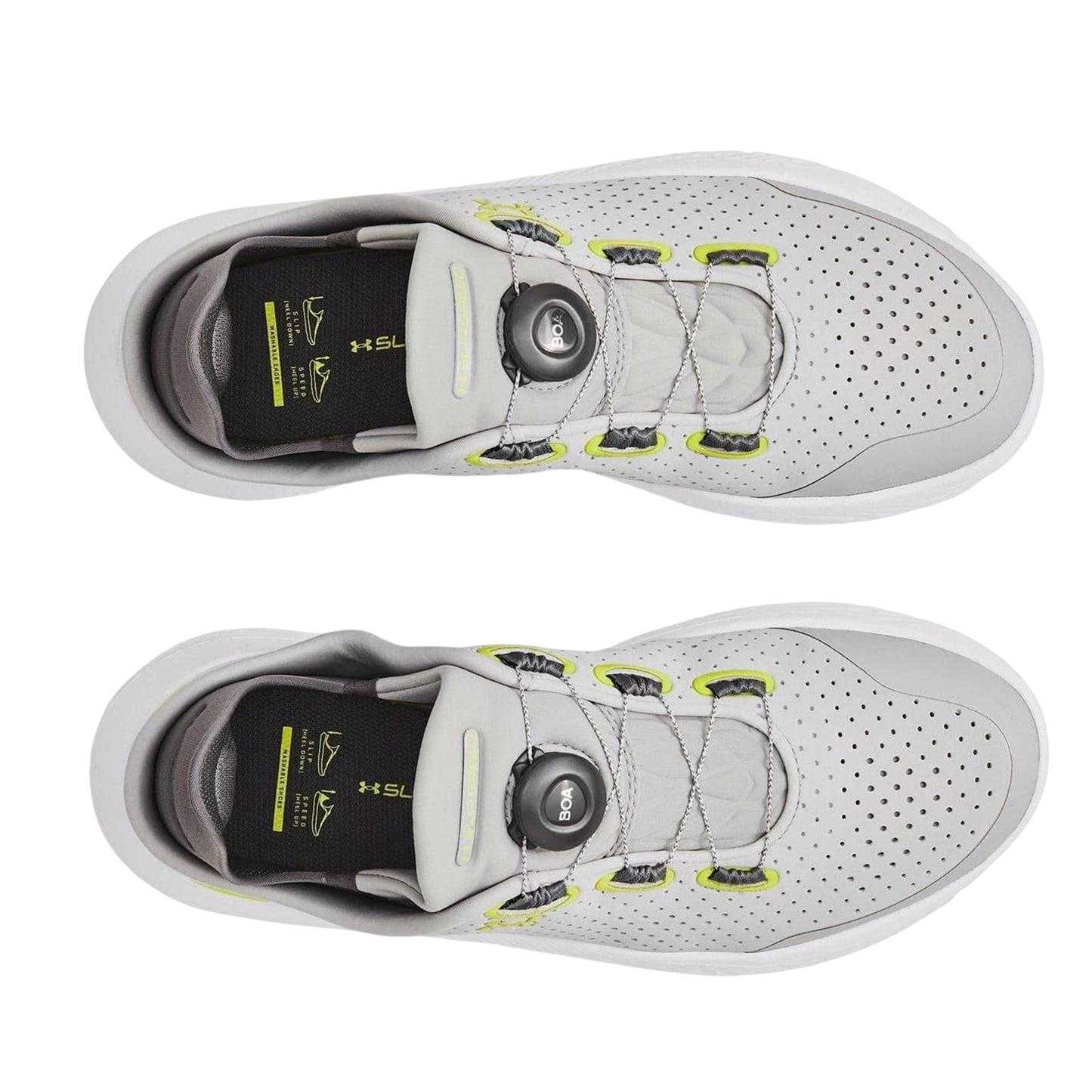 Grey - Side - Under Armour Mens BOA Lacing System Trainers