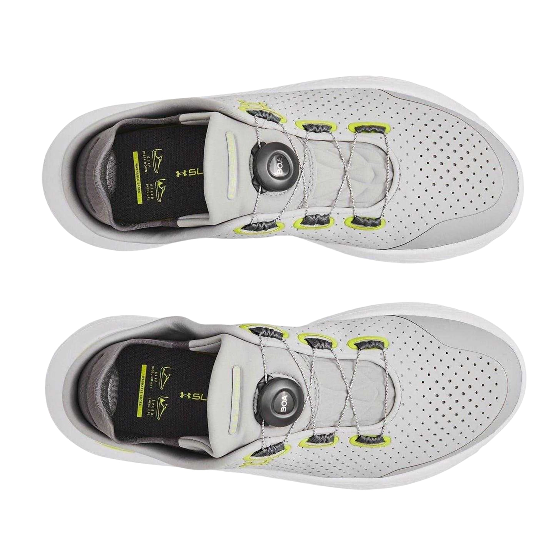 Grey - Side - Under Armour Mens BOA Lacing System Trainers