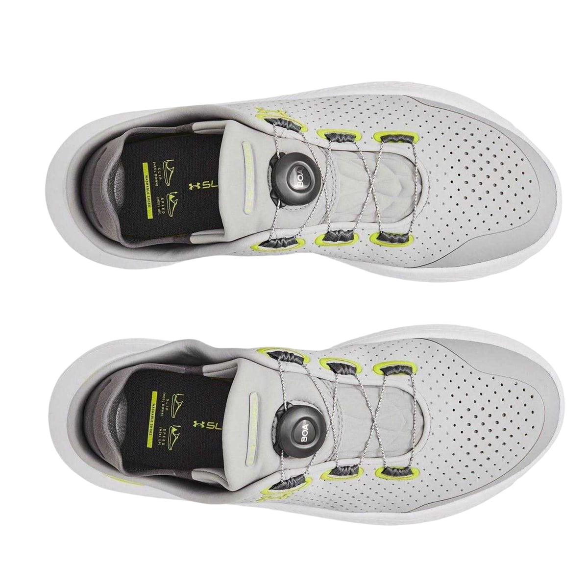 Grey - Side - Under Armour Mens BOA Lacing System Trainers
