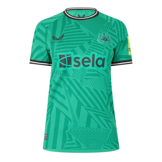 Golf Green-Caviar - Front - Castore Womens-Ladies 2023-2024 Newcastle United FC Away Jersey