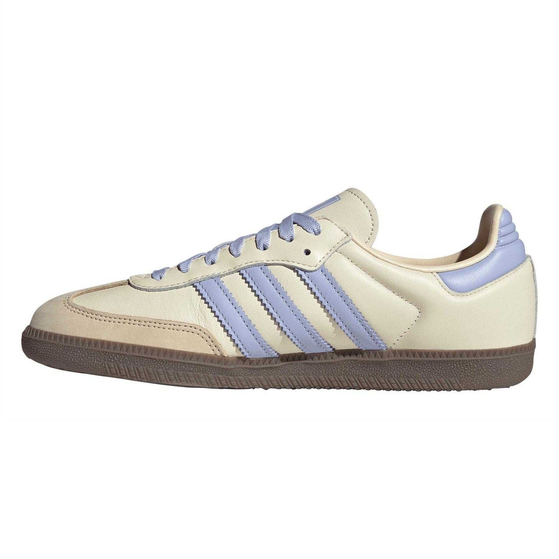 Cream - Side - Adidas Womens-Ladies Samba OG Leather Trainers