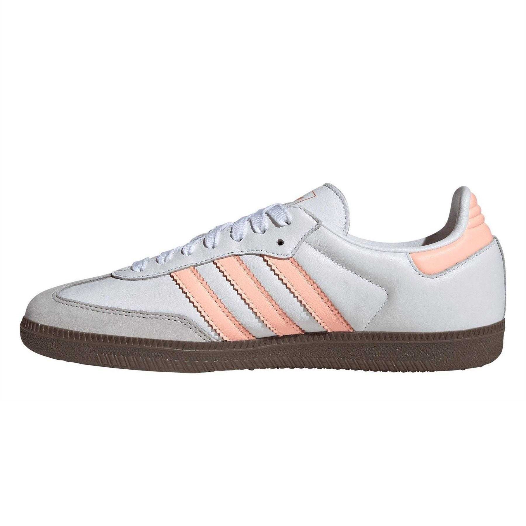 White - Side - Adidas Womens-Ladies Samba OG Leather Trainers
